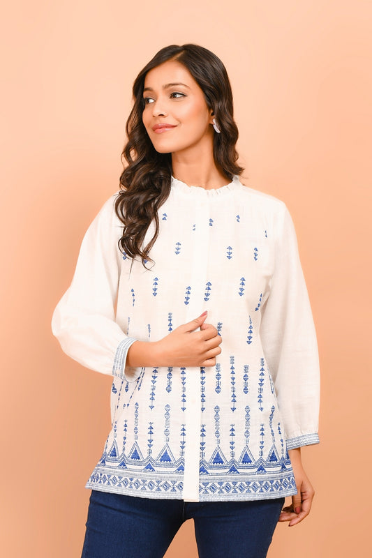 Aqua Rêve Embroirered Short Kurti