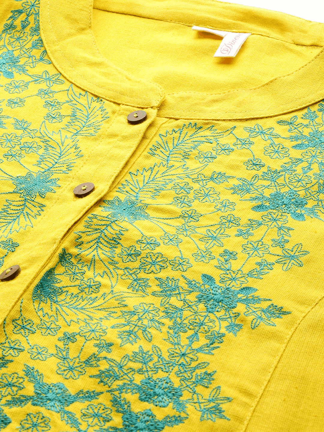 Plus Size Women's Yellow Regular A-Line Calf Long Kurta - world