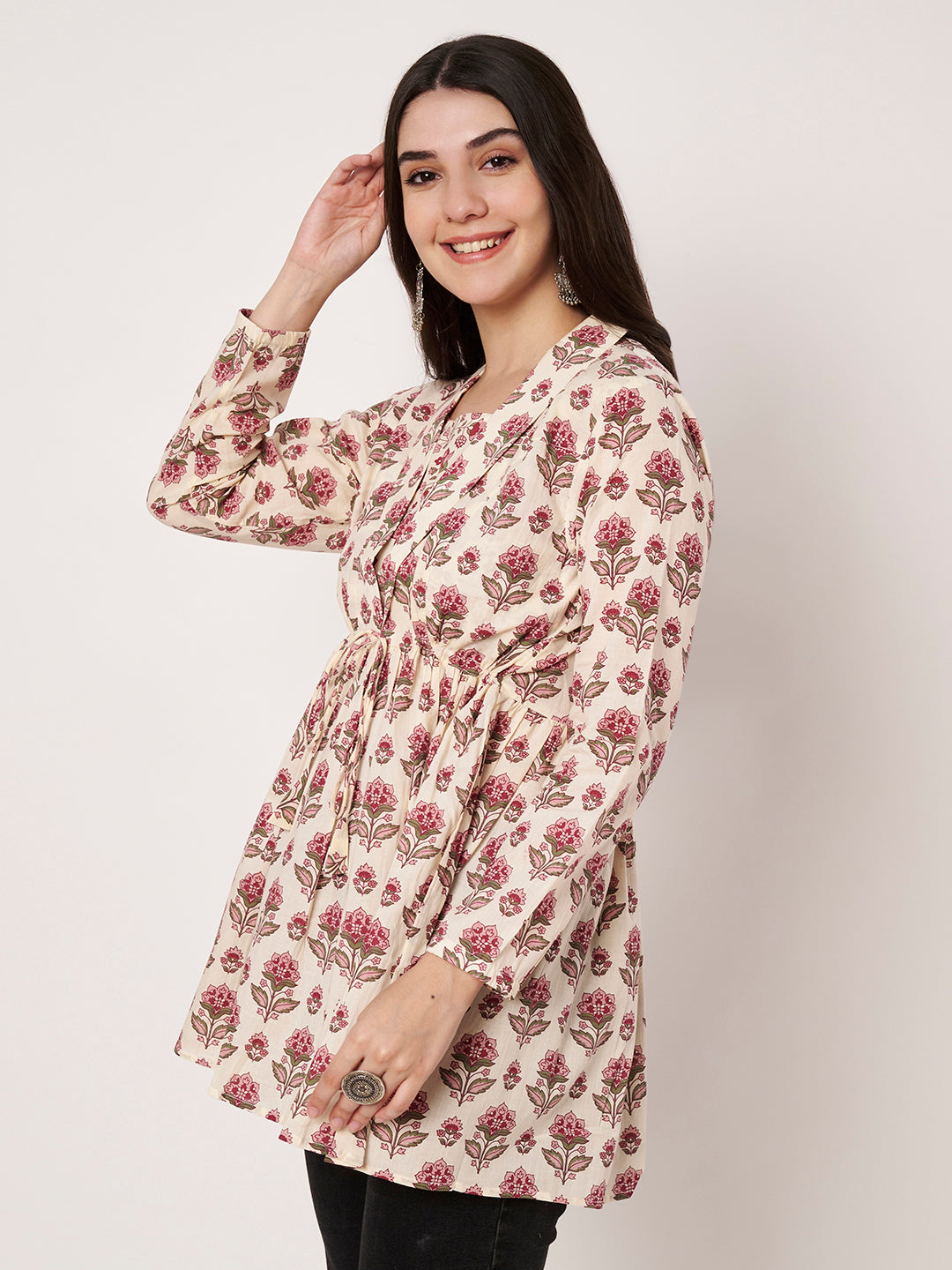 Rosie Blush Jacket Peplum Kurti