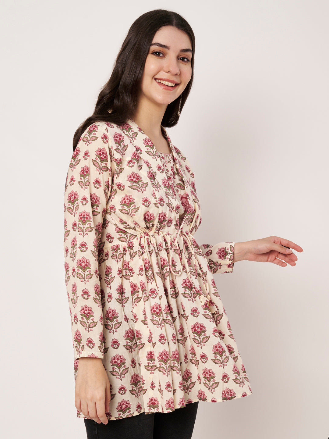 Rosie Blush Jacket Peplum Kurti