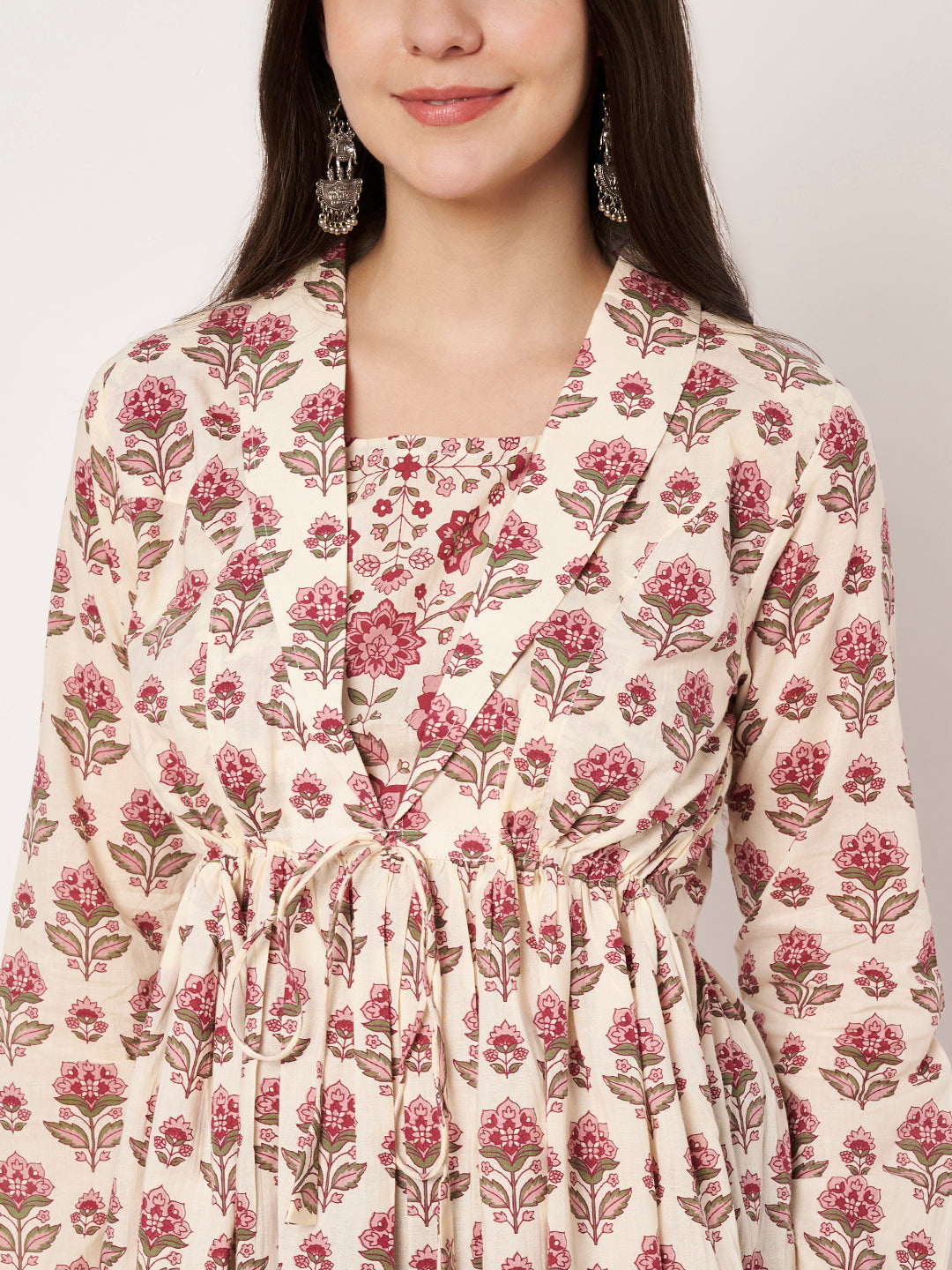 Rosie Blush Jacket Peplum Kurti