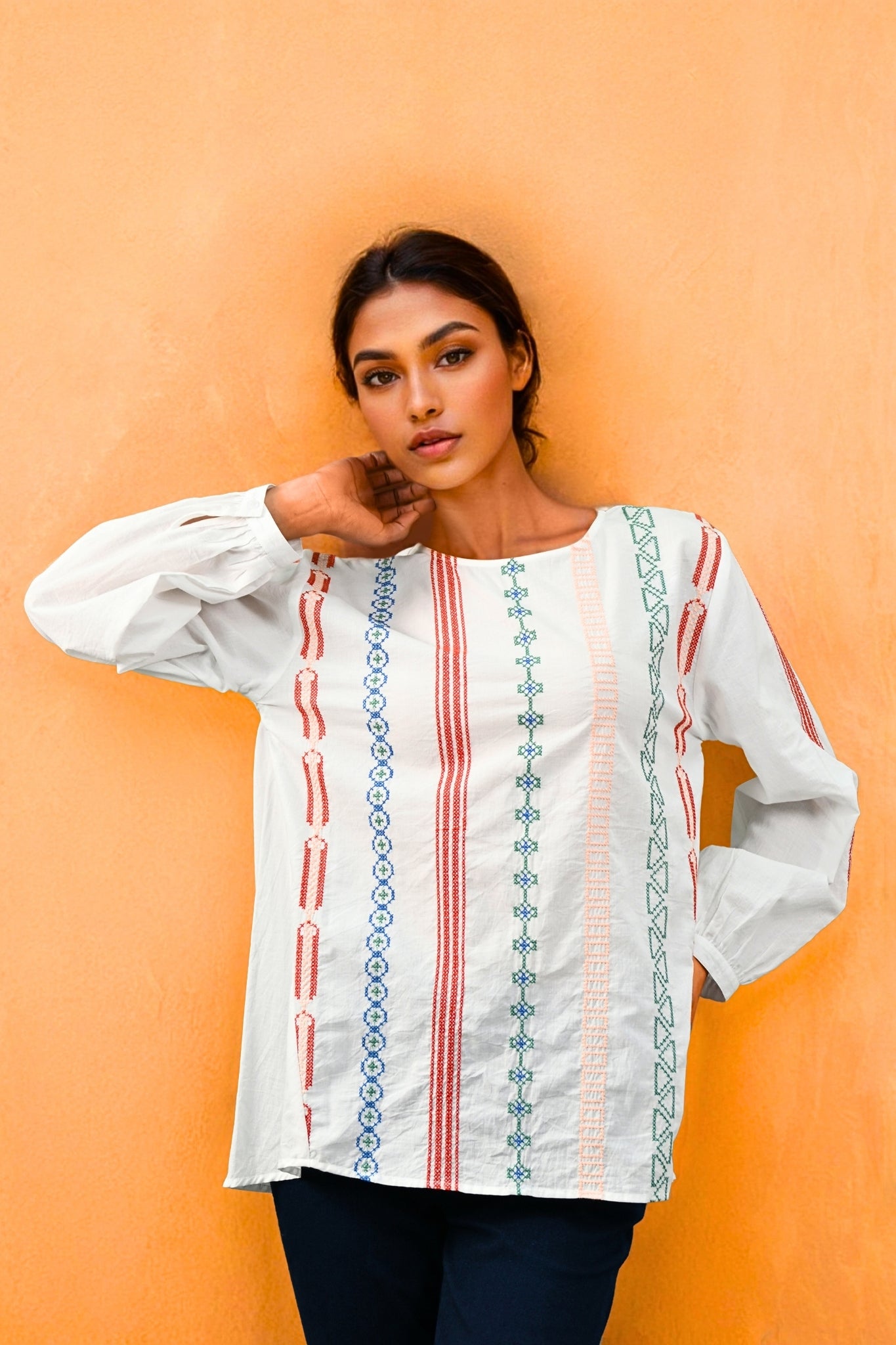 Daisyline Embroidered Kurti