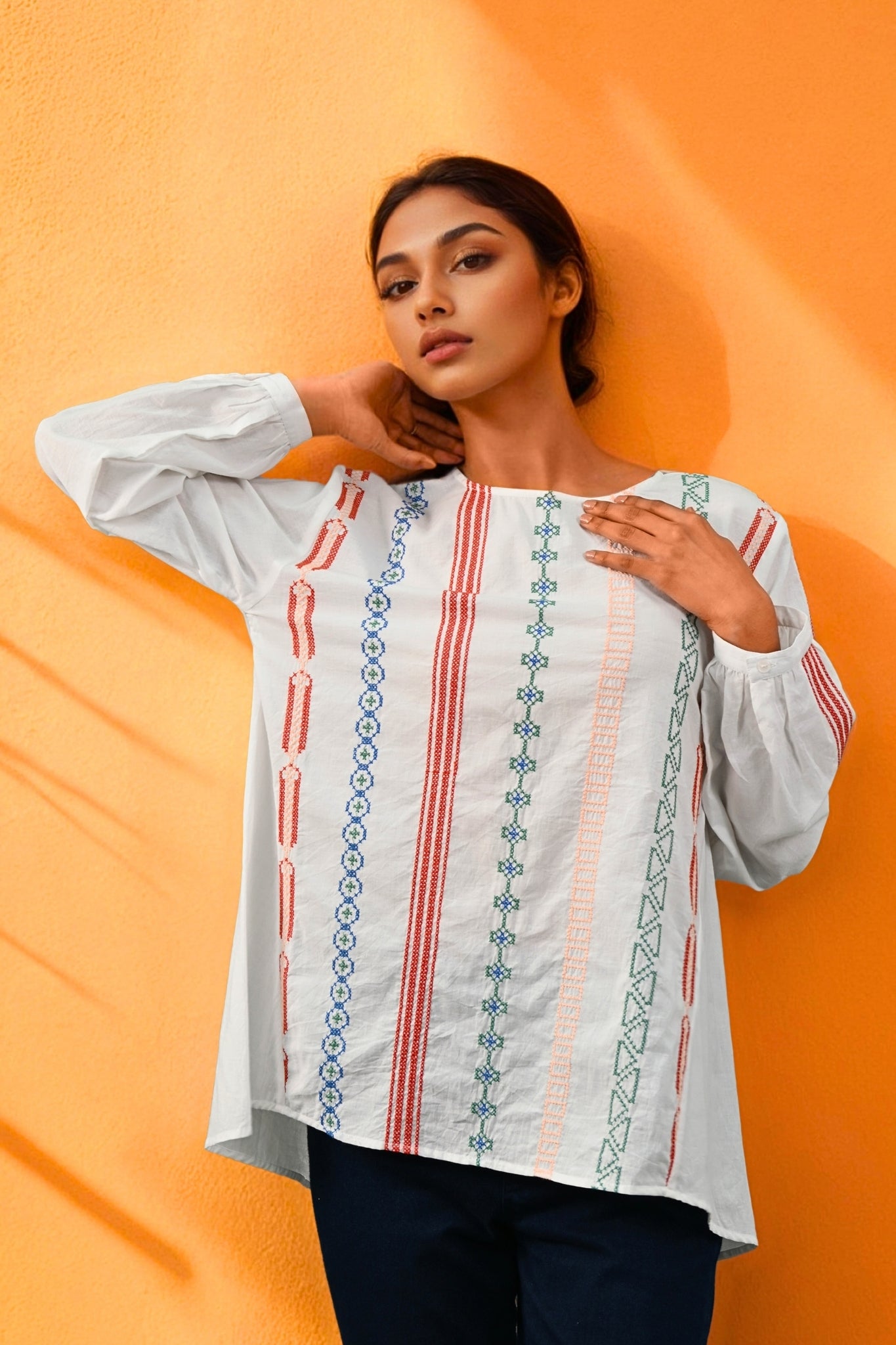 Daisyline Embroidered Kurti