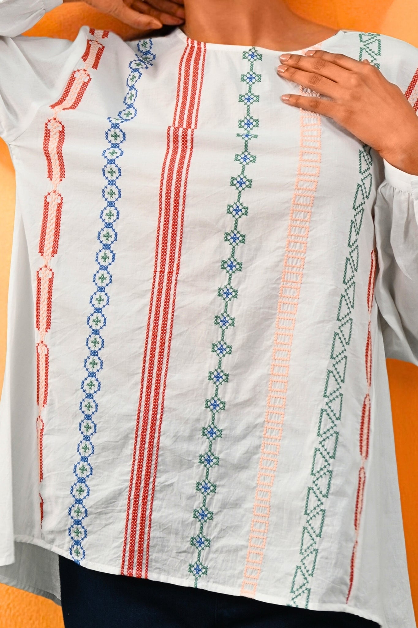 Daisyline Embroidered Kurti