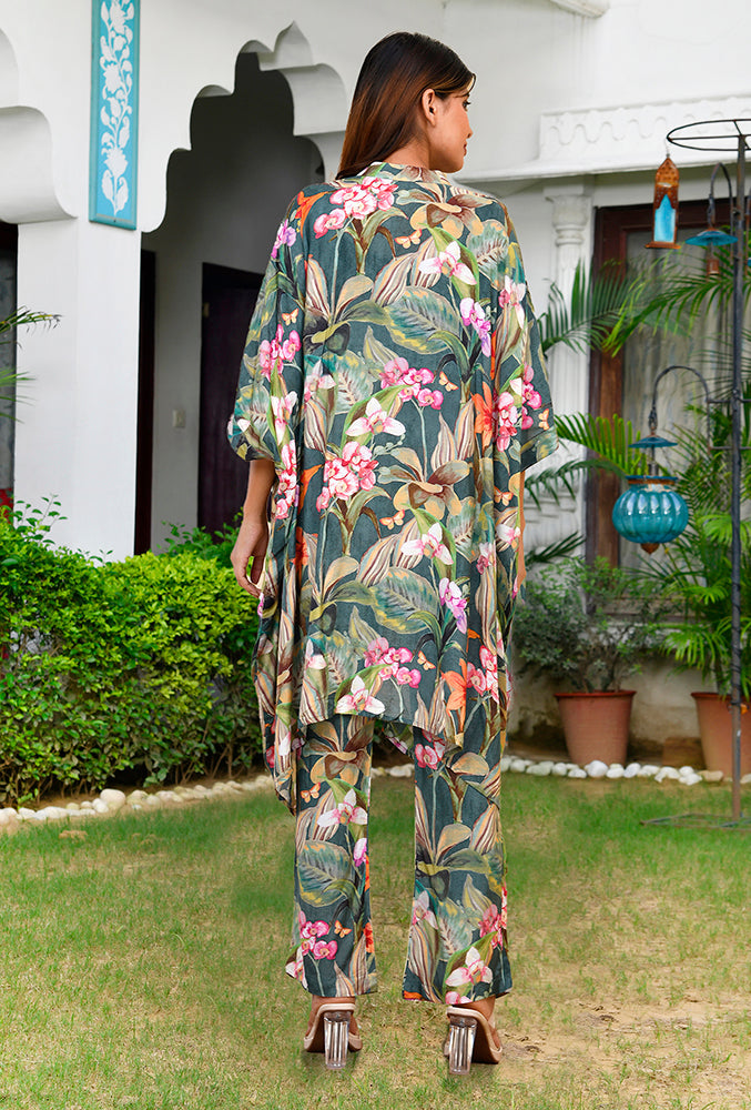Women Digital  Printed Kaftan Set with printed pant