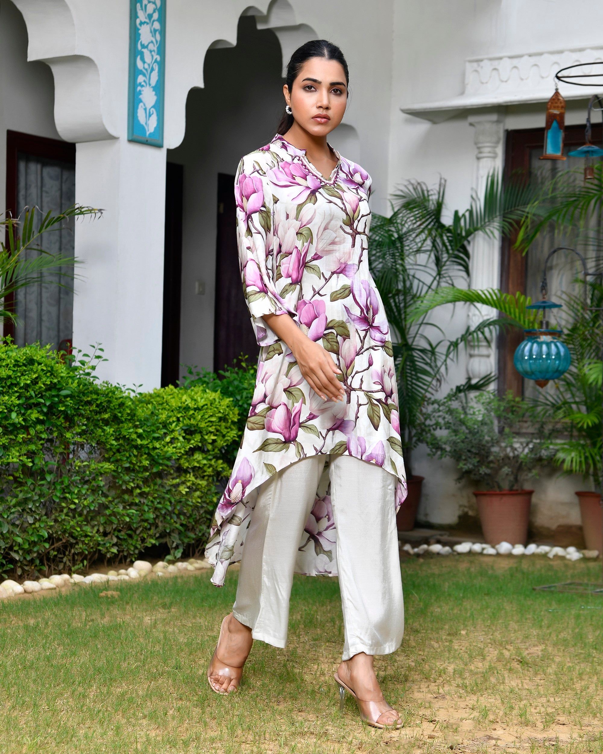 Women digital Printed Cordset with solid pant