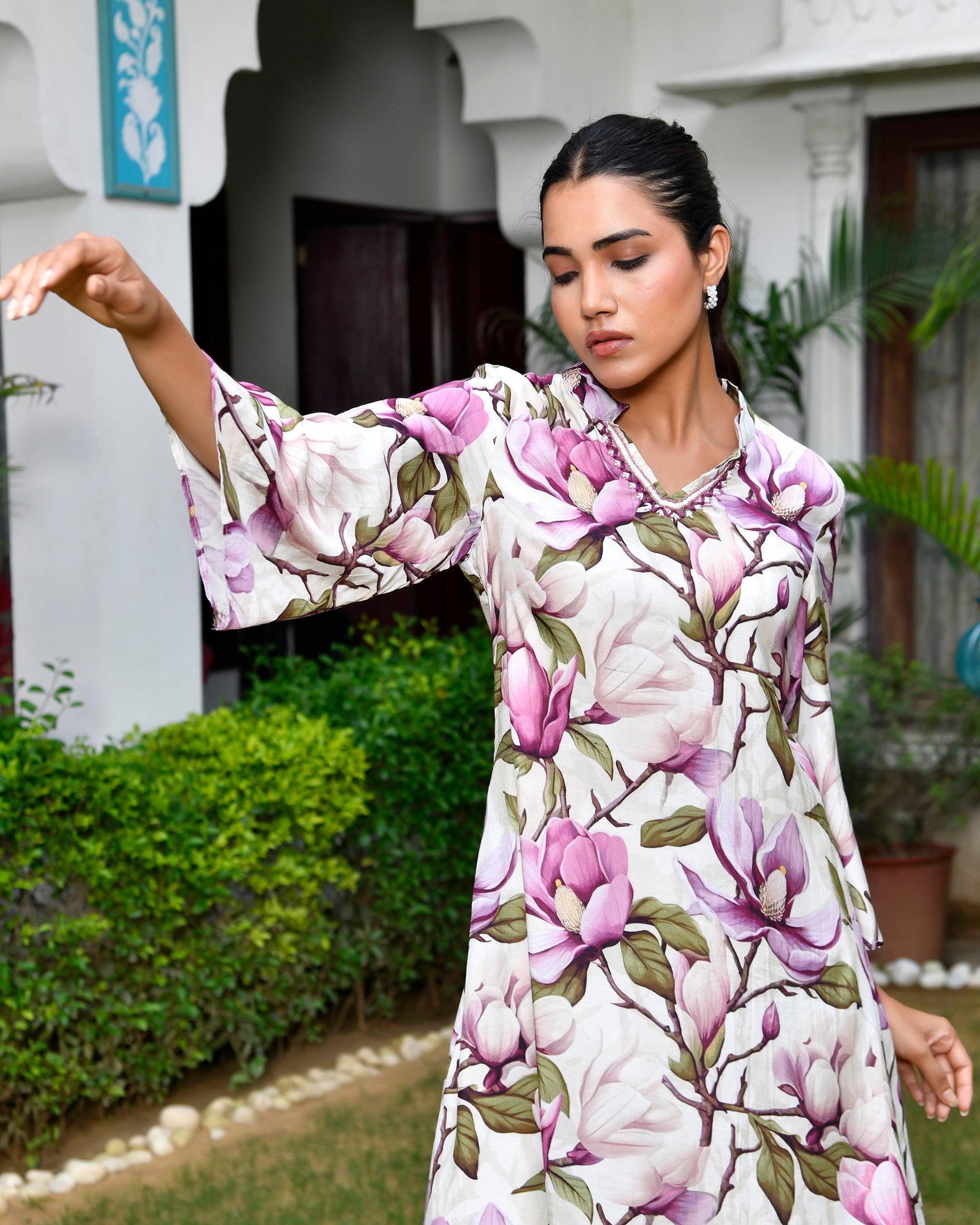 Women digital Printed Cordset with solid pant