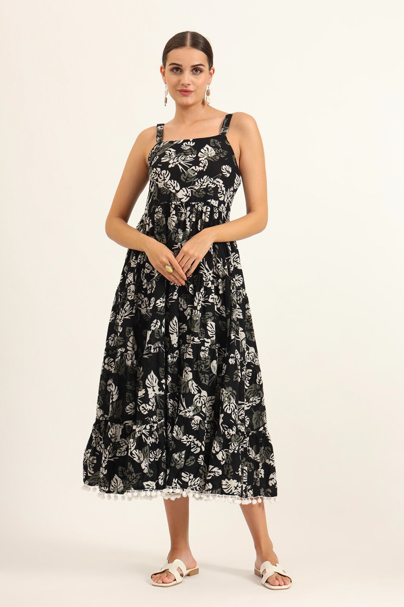 Midnight Mogra Strapless Dress