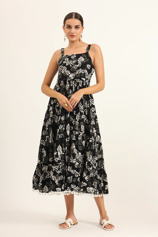Midnight Mogra Strapless Dress