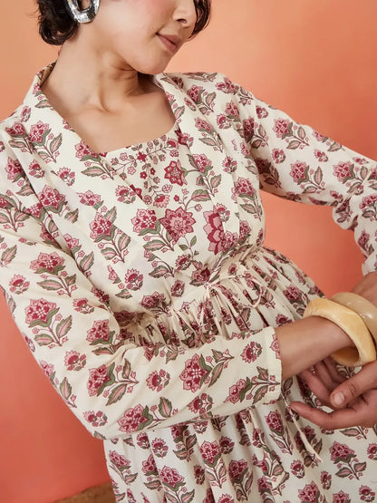 Rosie Blush Jacket Peplum Kurti