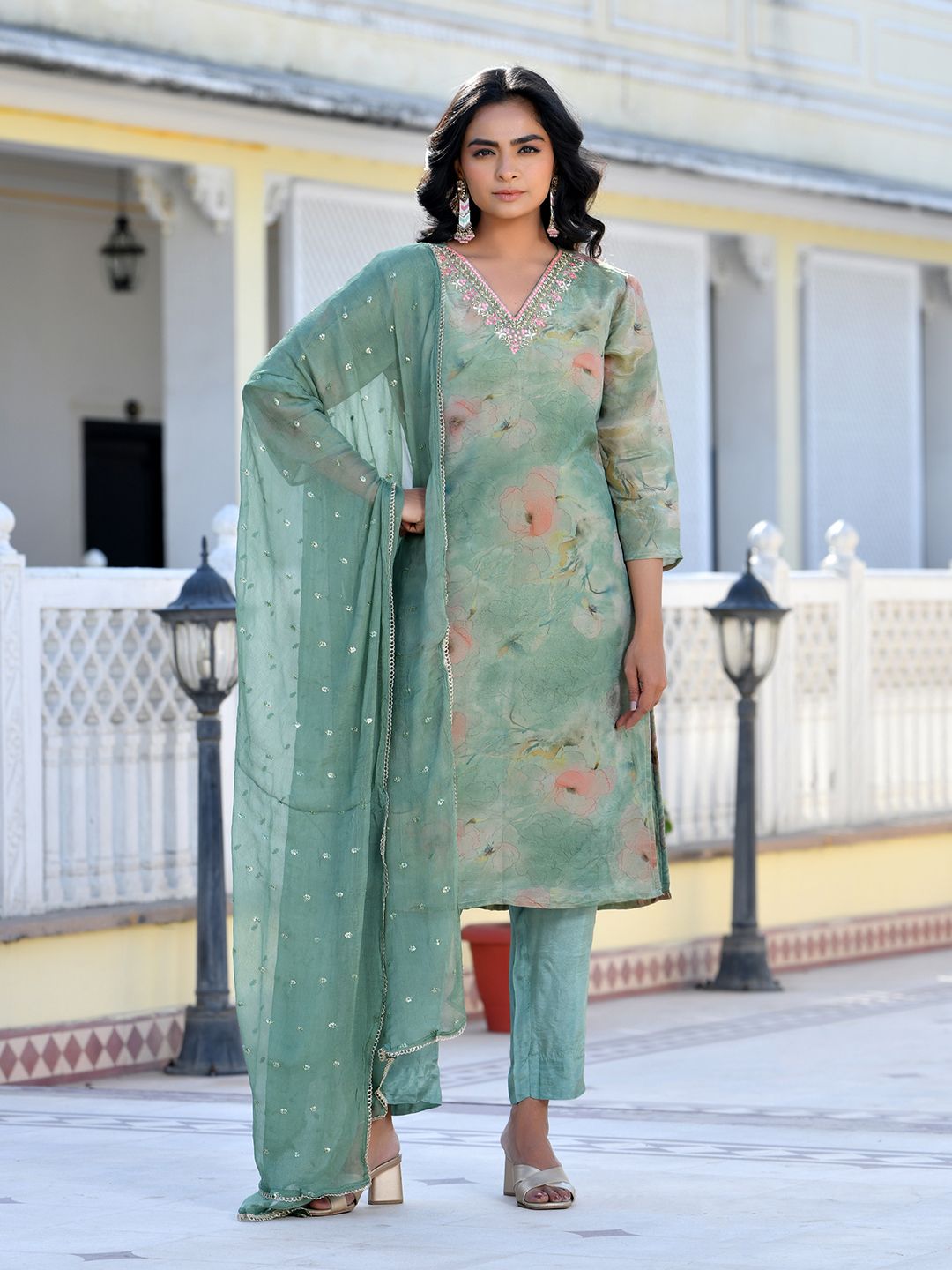 Women Viscose Tissue Digital Printed Suit Set