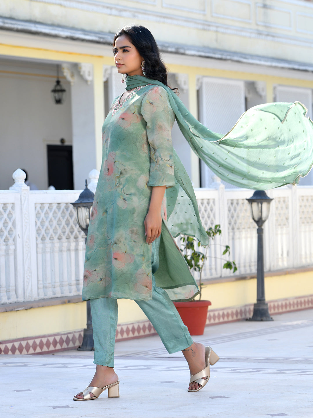 Women Viscose Tissue Digital Printed Suit Set