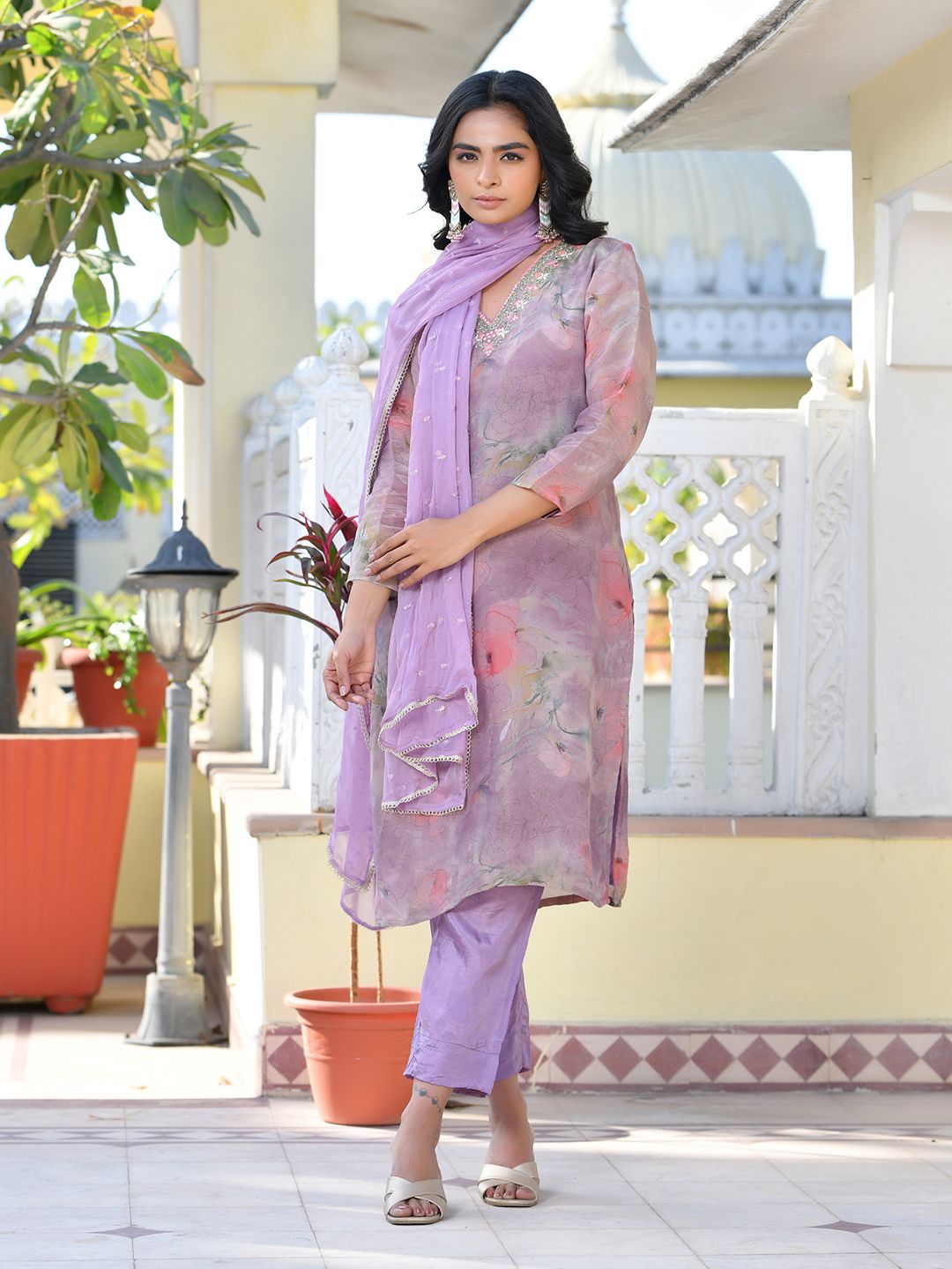Women Viscose Tissue Digital Printed Suit Set