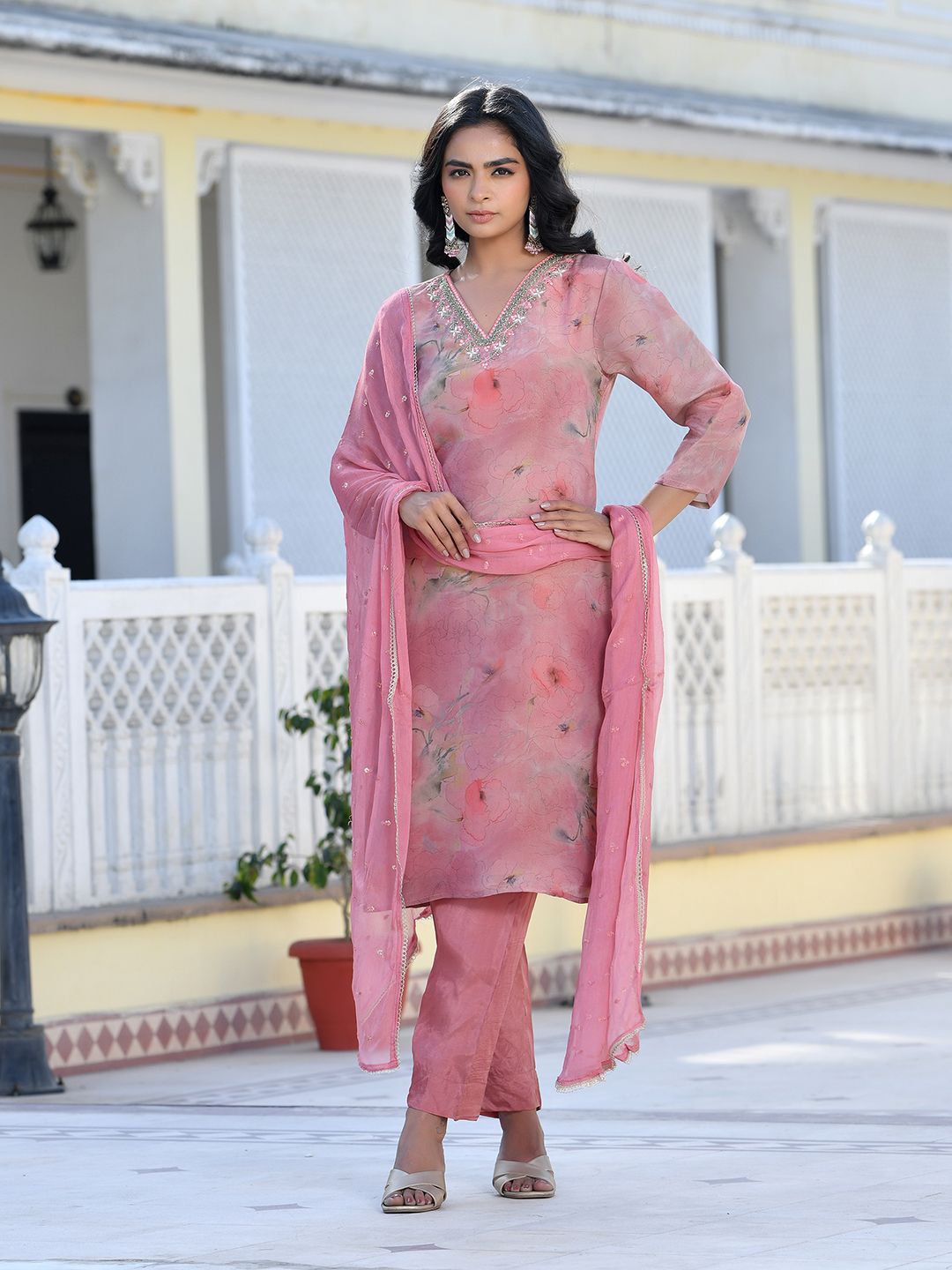 Women Viscose Tissue Digital Printed Suit Set