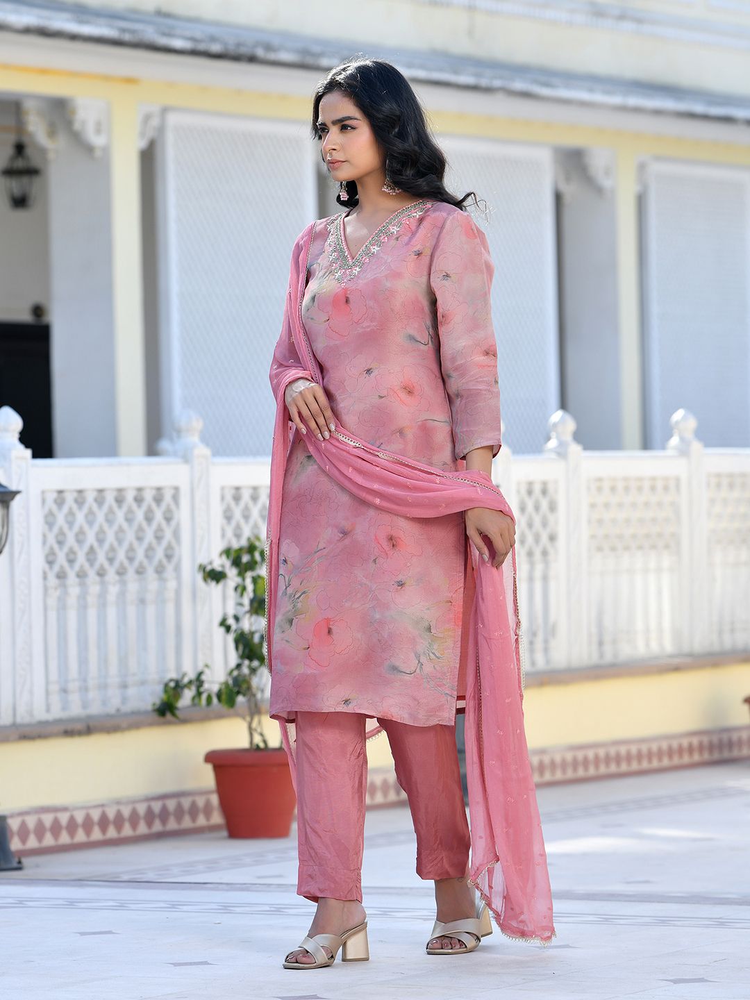 Women Viscose Tissue Digital Printed Suit Set