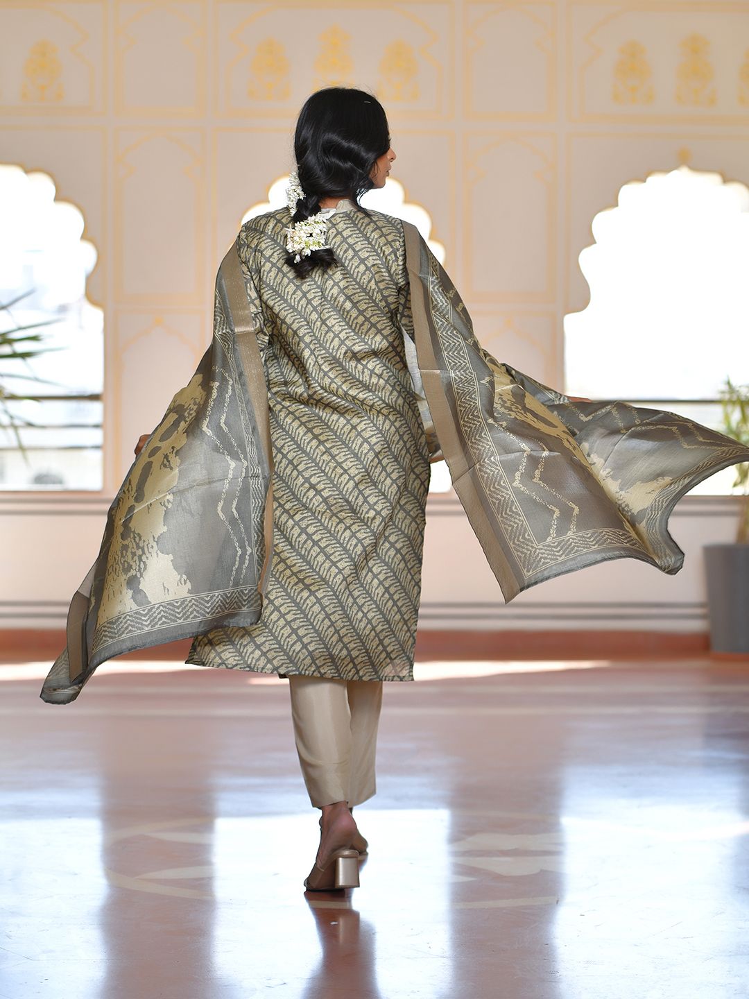 Women Silk Digital Printed Suit Set