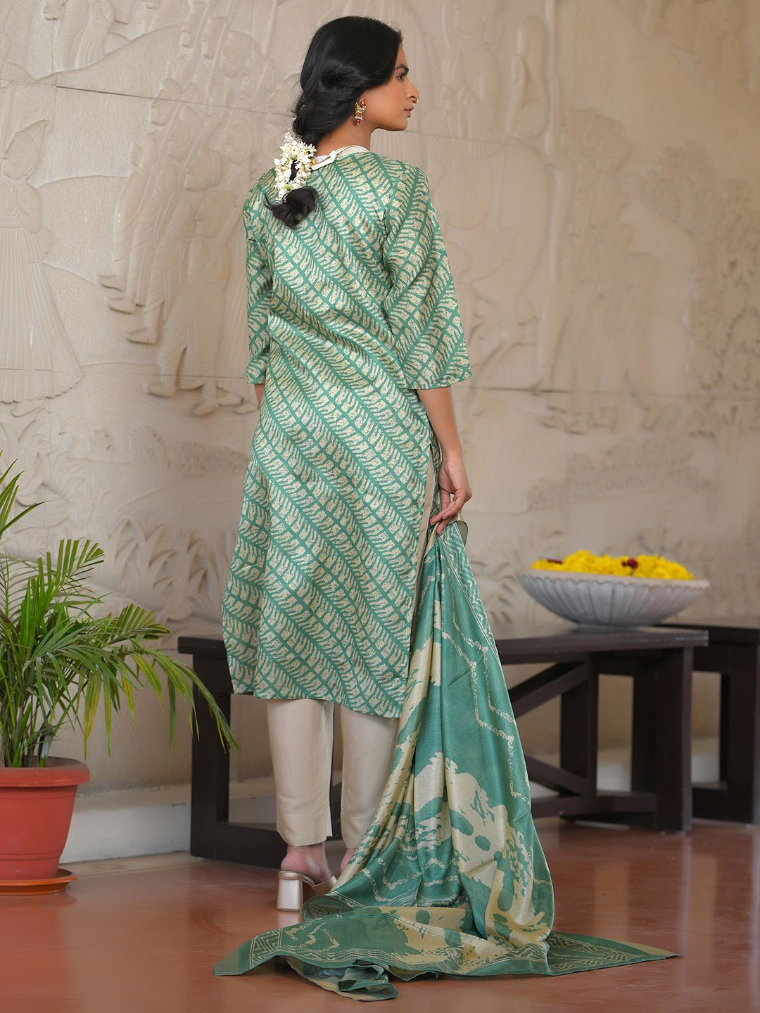 Women Silk Digital Printed Suit Set