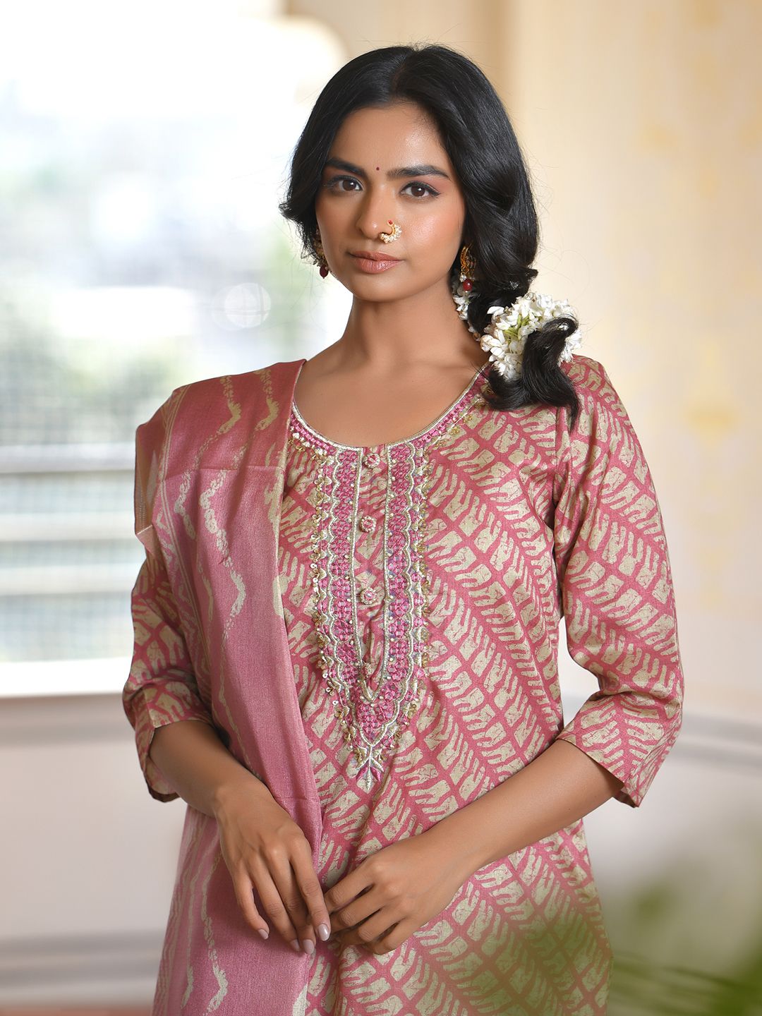 Women Silk Digital Printed Suit Set