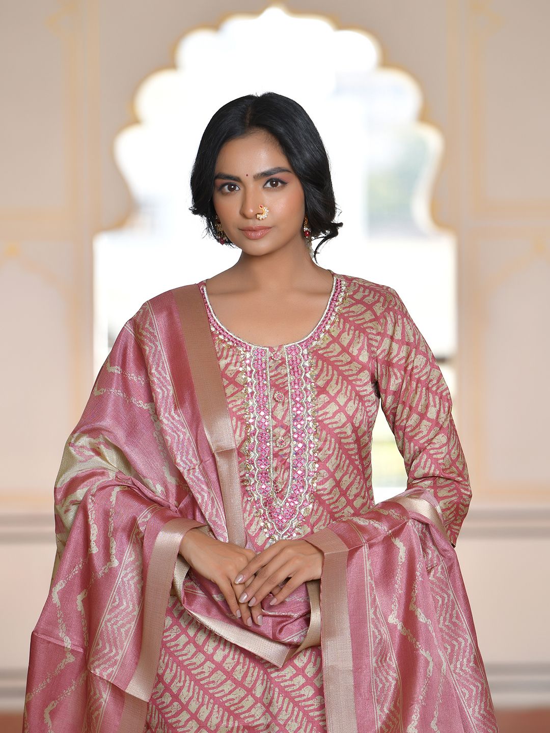 Women Silk Digital Printed Suit Set