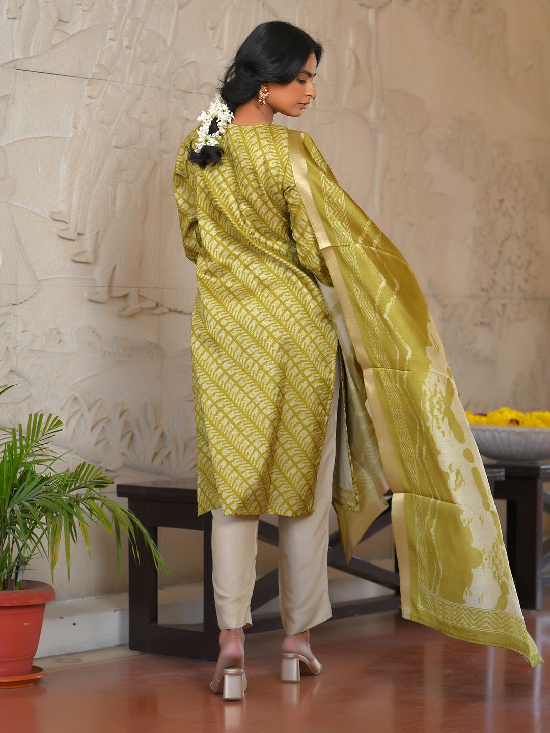 Women Silk Digital Printed Suit Set