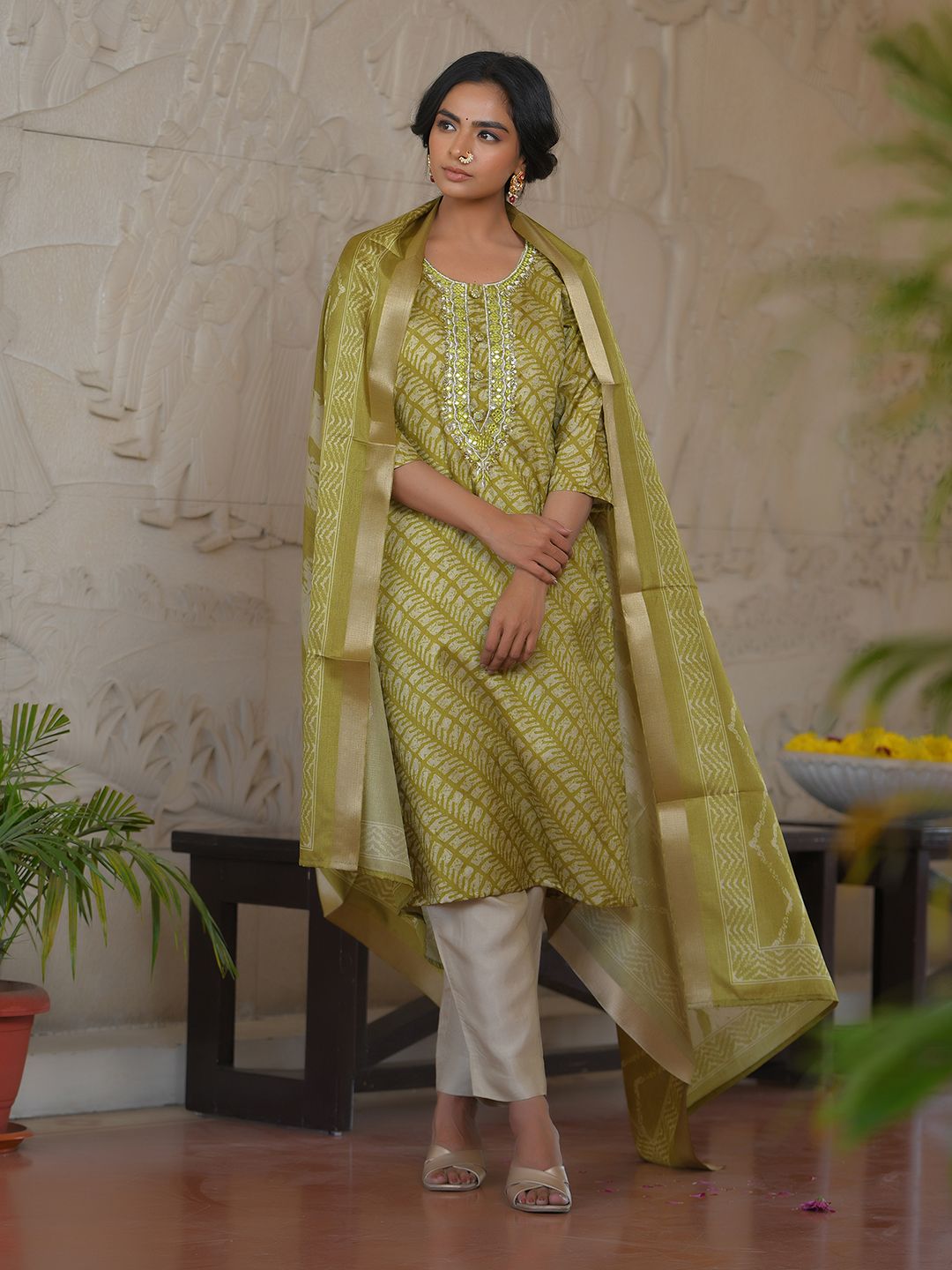 Women Silk Digital Printed Suit Set