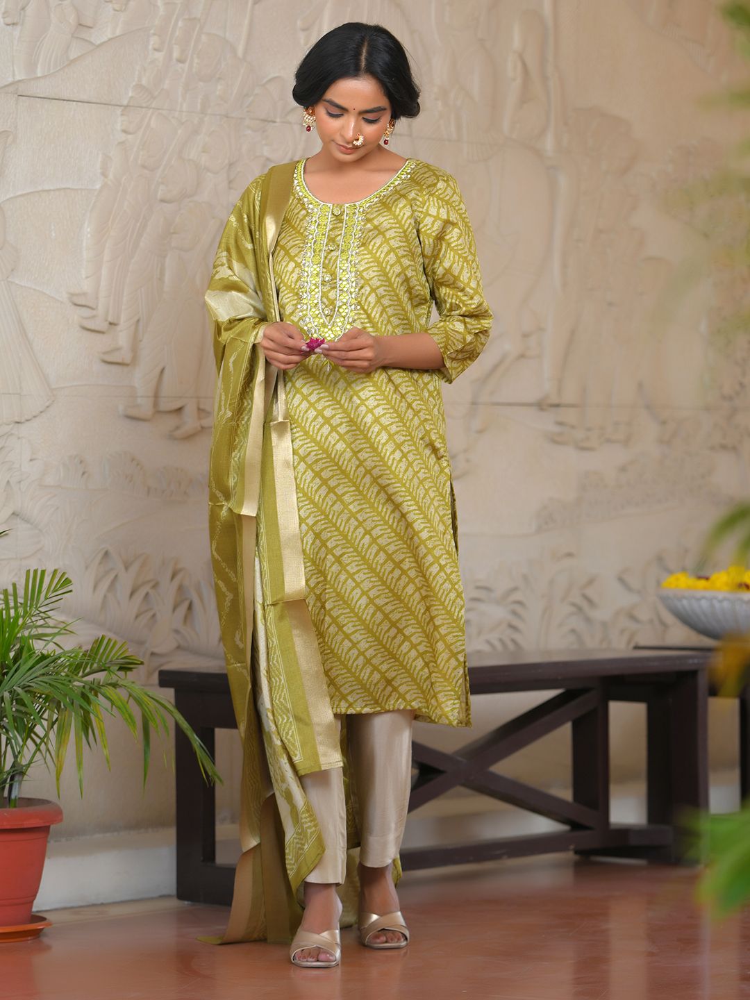 Women Silk Digital Printed Suit Set