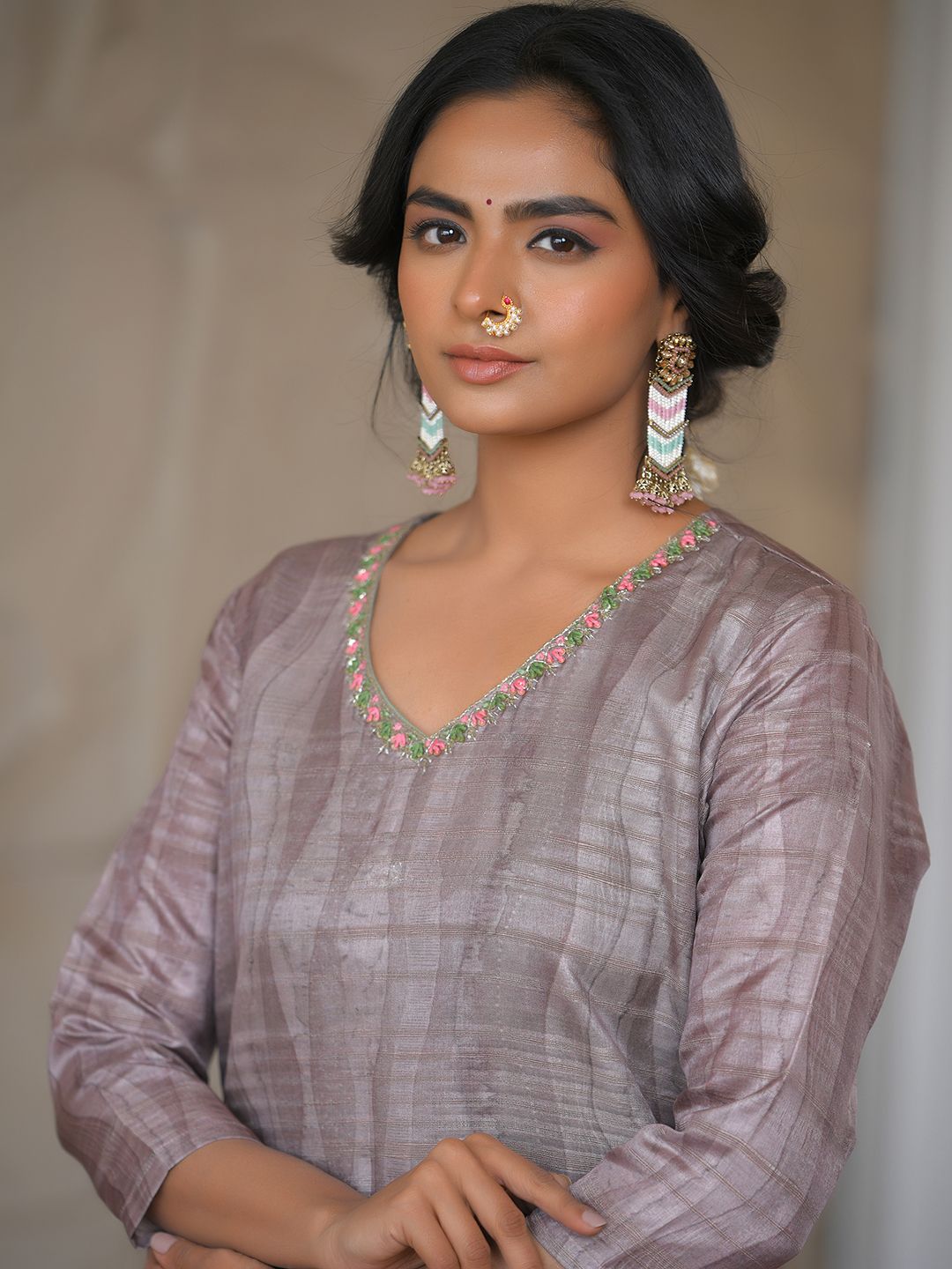 Women Silk Digital Printed Suit Set