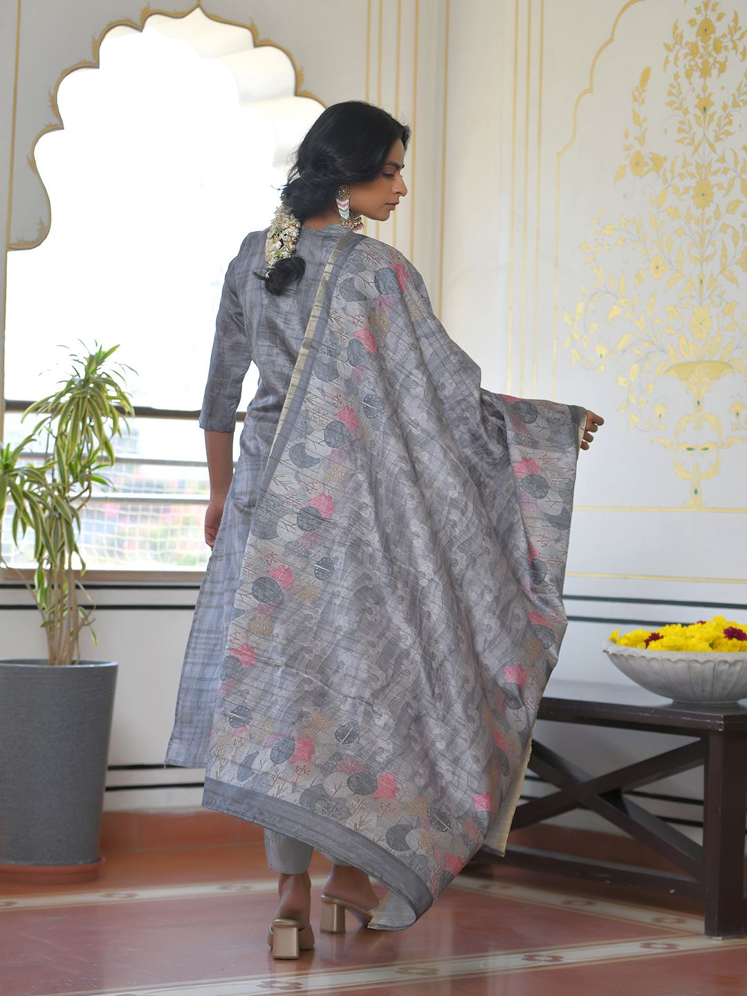 Women Silk Digital Printed Suit Set