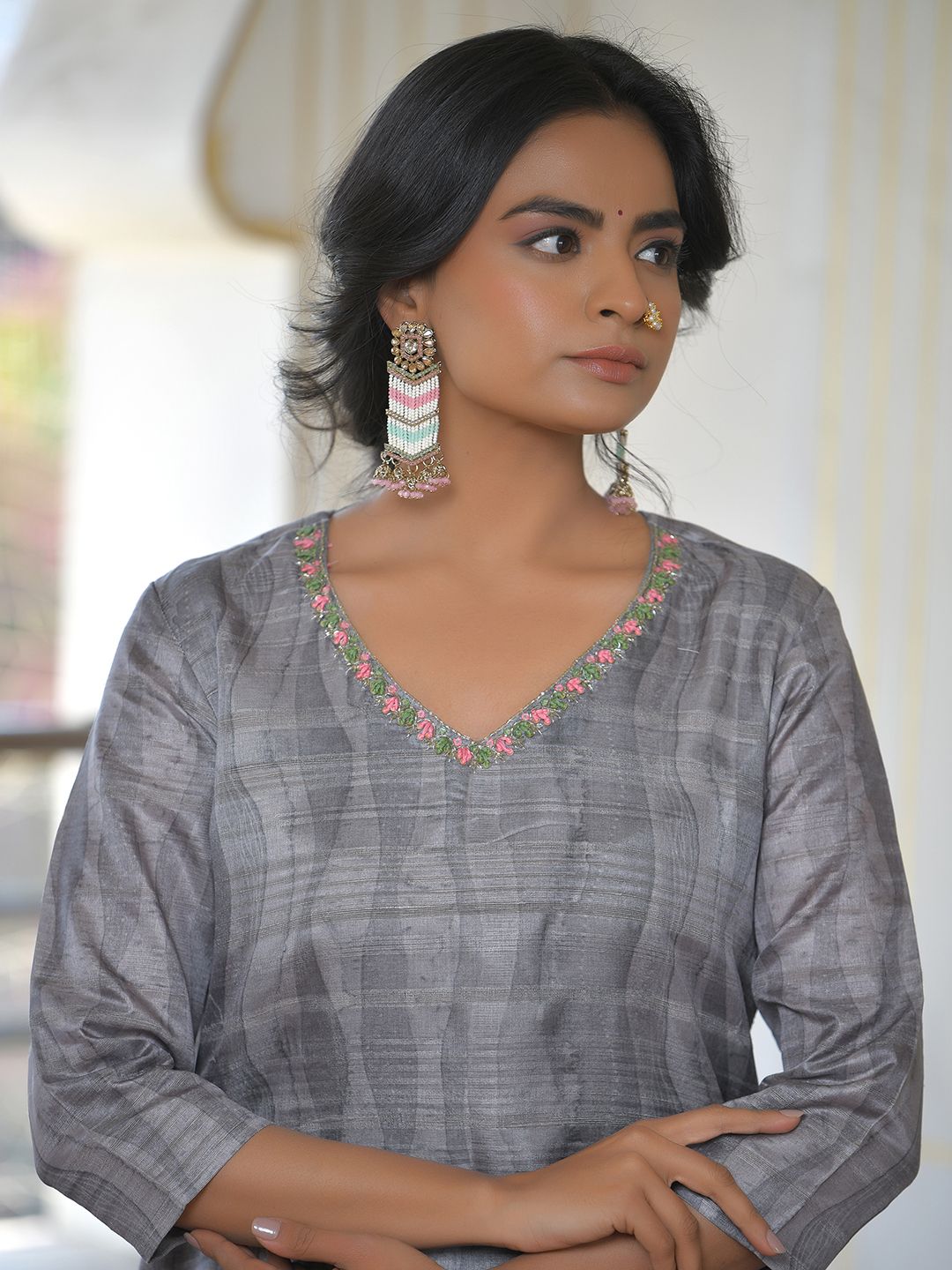 Women Silk Digital Printed Suit Set