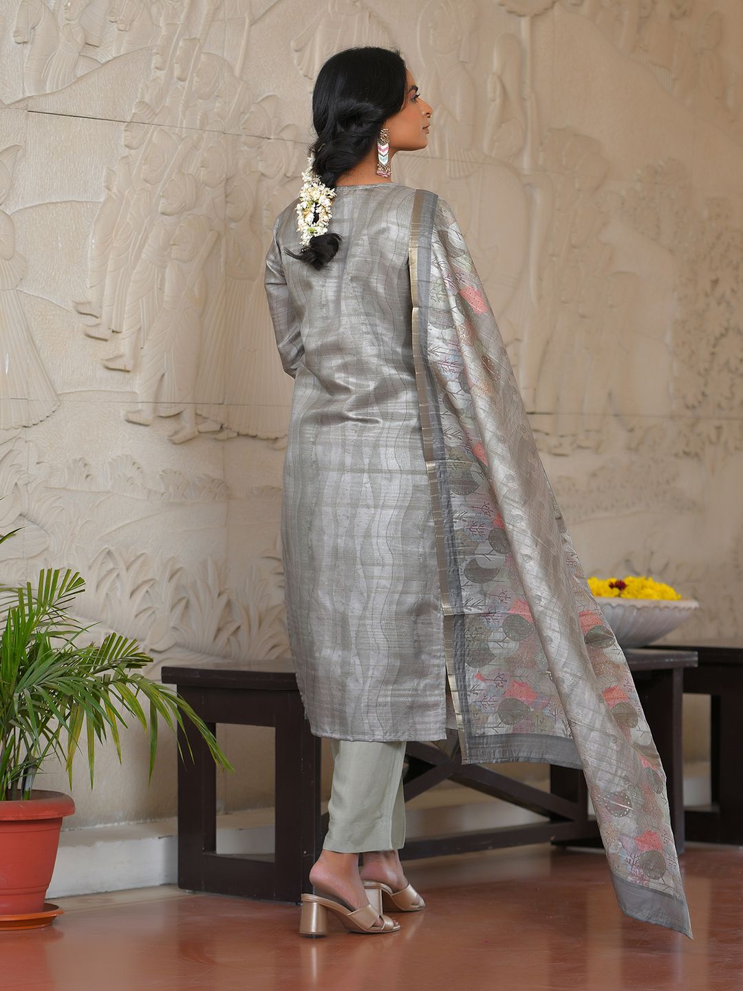 Women Silk Digital Printed Suit Set