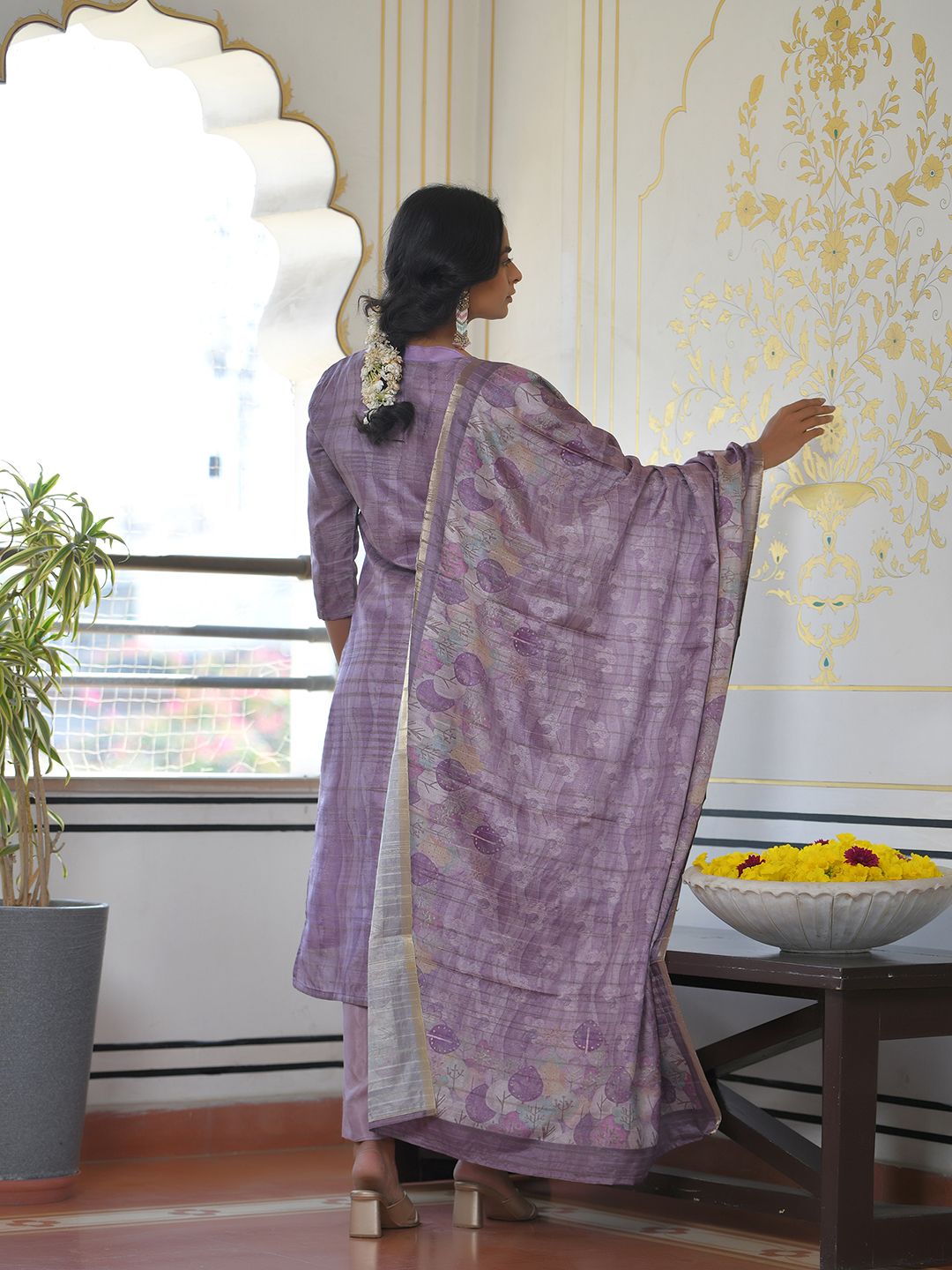 Women Silk Digital Printed Suit Set