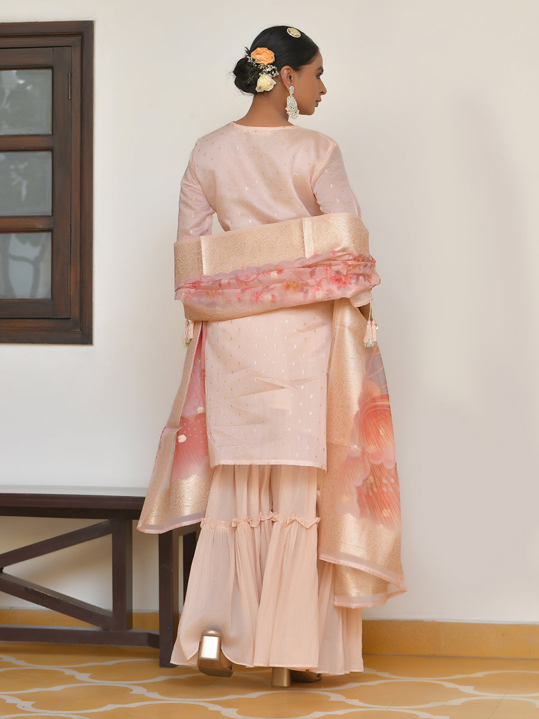 Women Chanderi Sharara Set