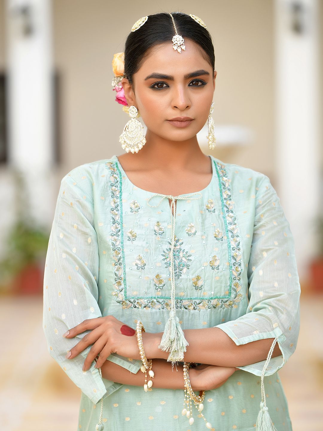 Women Chanderi Sharara Set