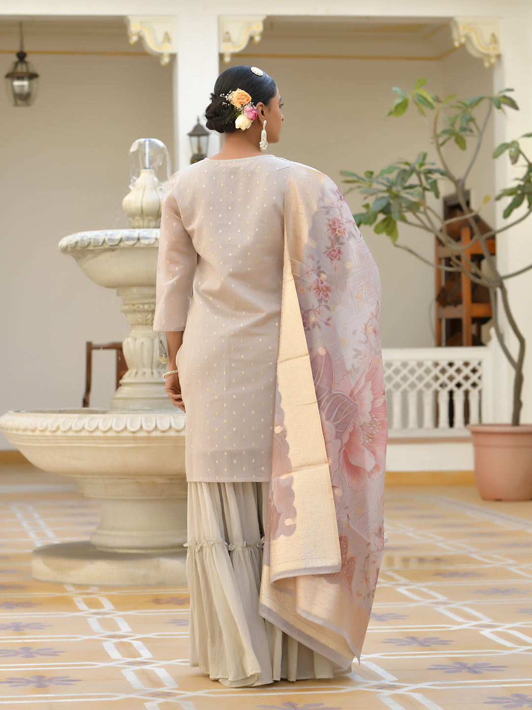 Women Chanderi Sharara Set