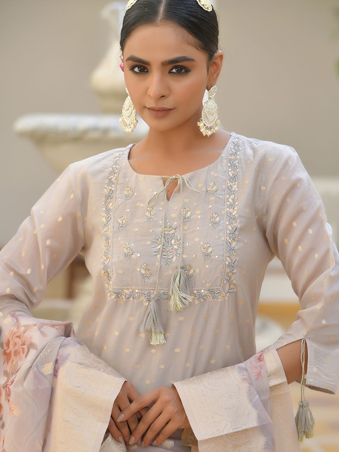 Women Chanderi Sharara Set