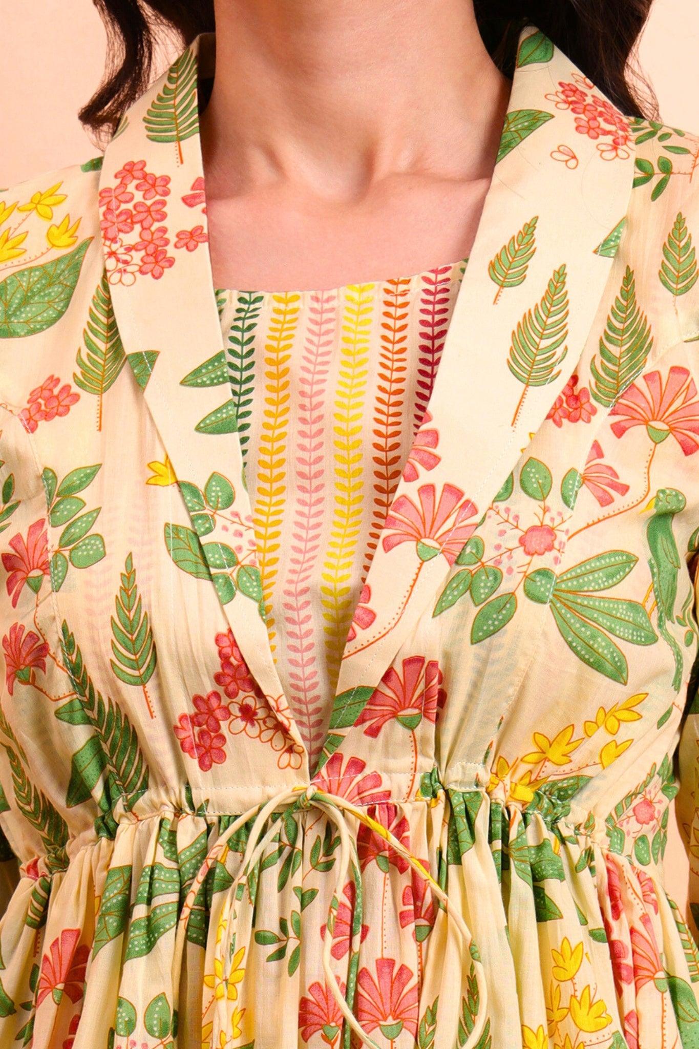 Daisy Blooms Jacket Peplum Kurti