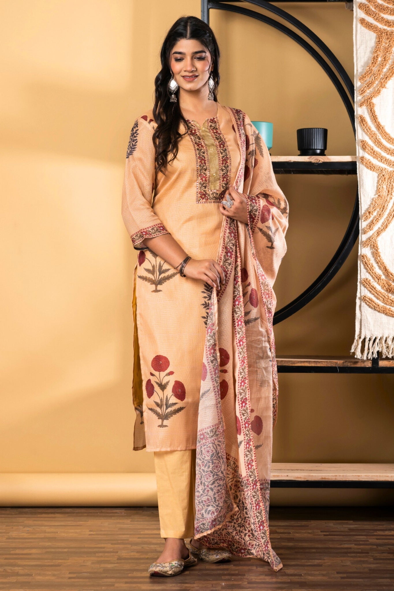Amber Petals Kurta Set With Dupatta