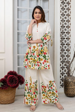 Basant Bliss Coord Set - Yellow and Red