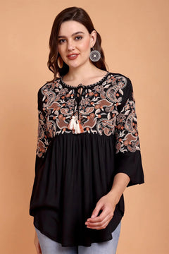 Daisy Dreams Short Kurti - Black