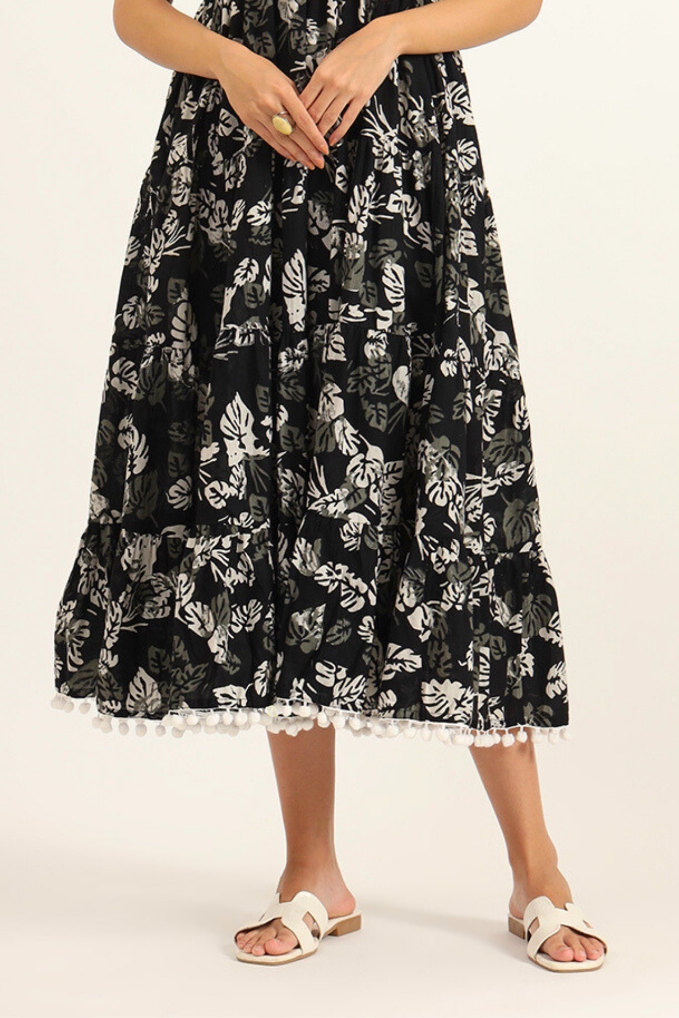 Midnight Mogra Strapless Dress