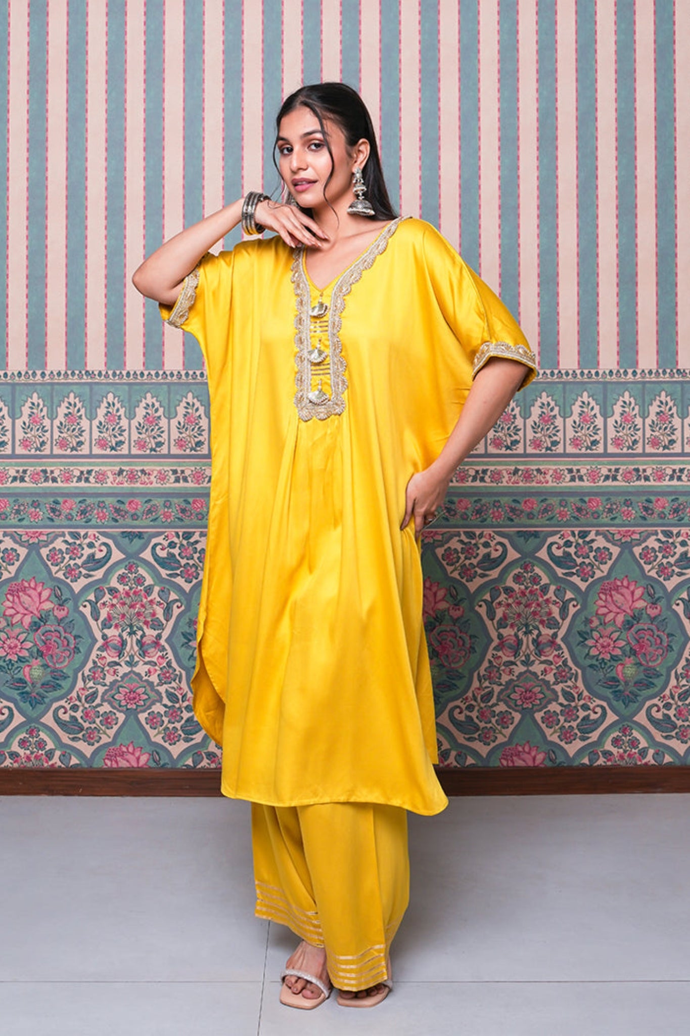 Bijli Boho Coord Set - Yellow