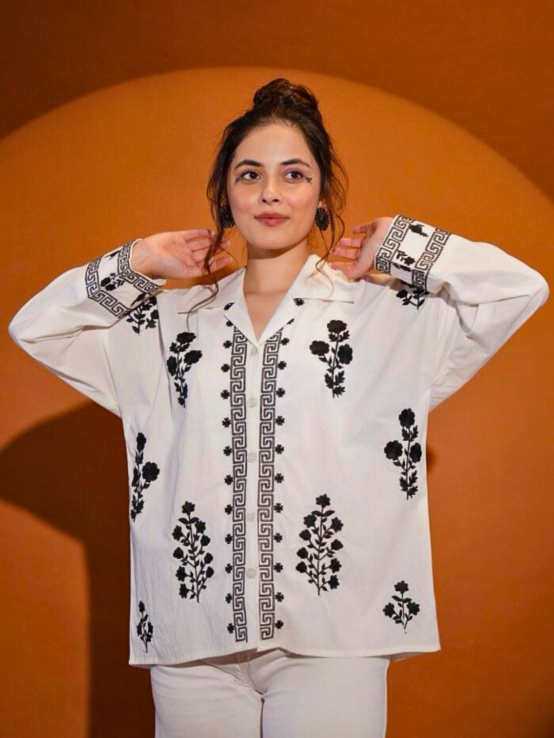 Athena's Bloom Short Kurti - White