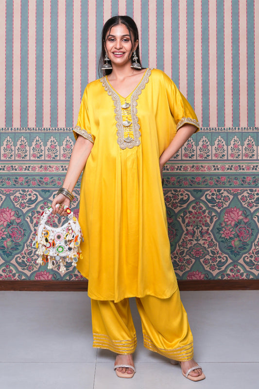 Bijli Boho Coord Set - Yellow