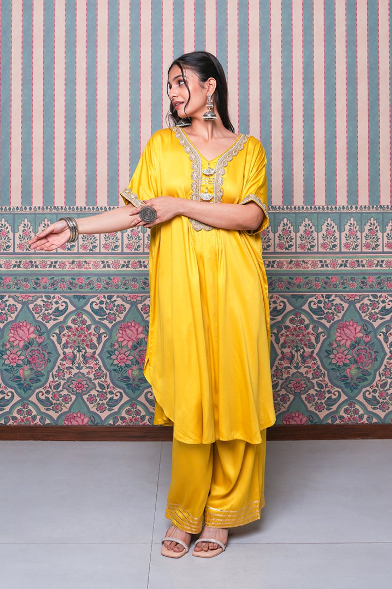 Bijli Boho Coord Set - Yellow