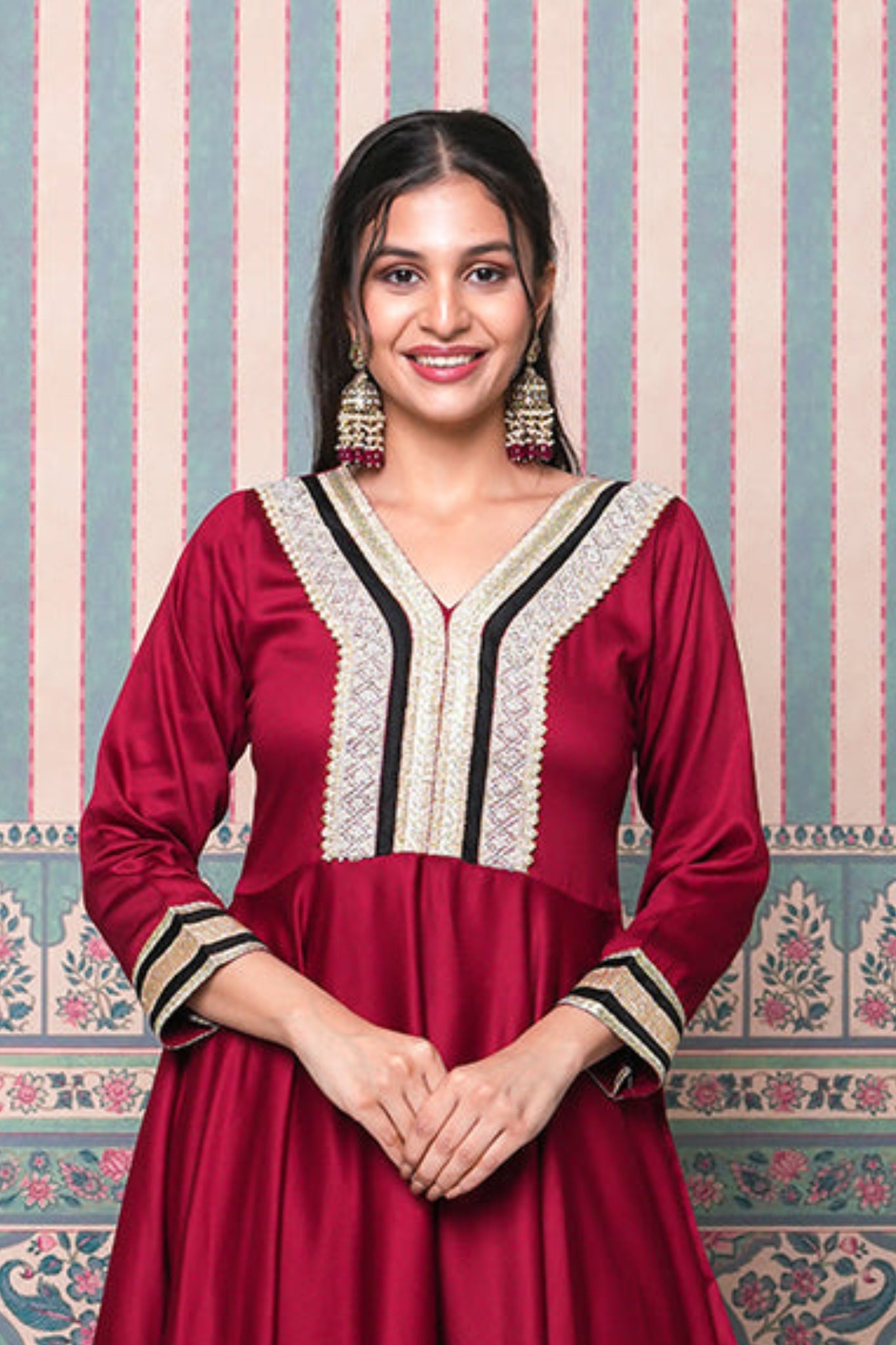 Rani Bling Coord Set - Maroon