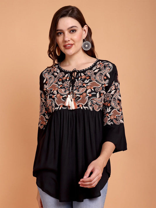 Daisy Dreams Short Kurti - Black