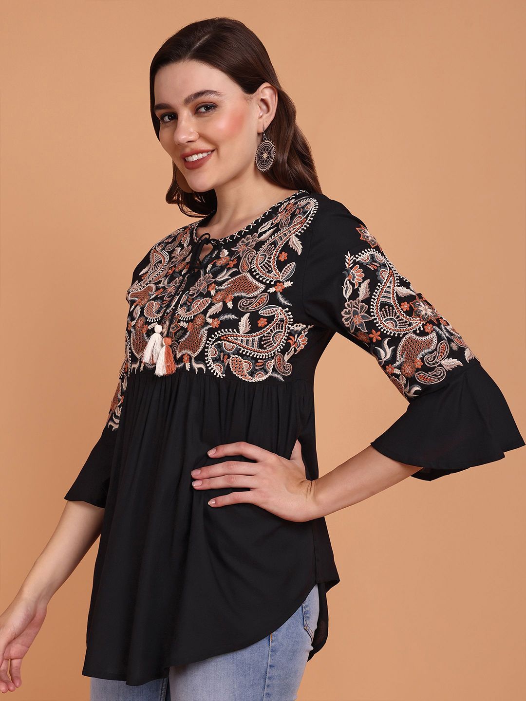 Daisy Dreams Short Kurti - Black