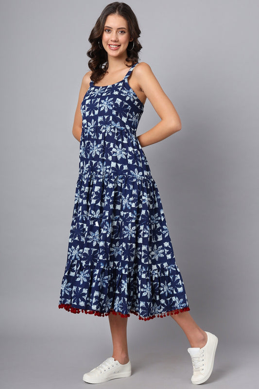 Indigo Aurora Strapless Dress