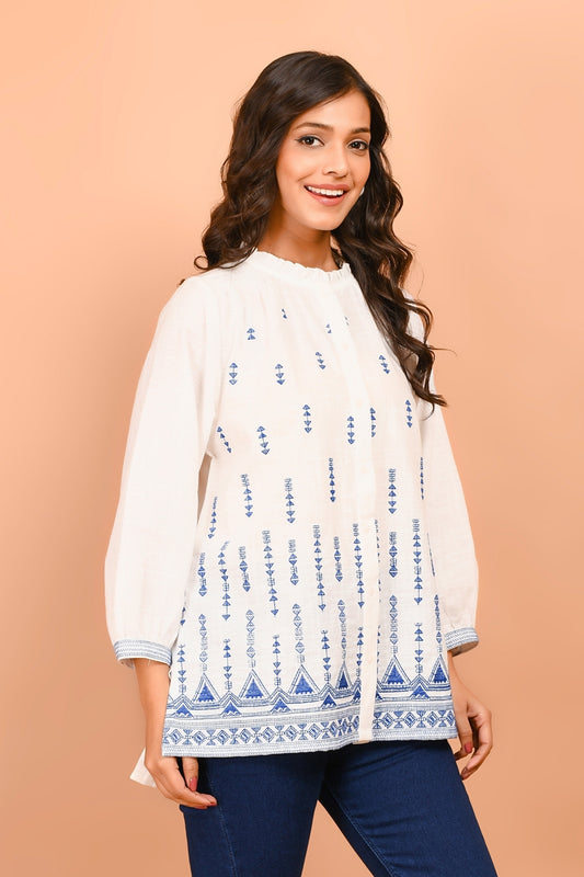 Aqua Rêve Embroirered Short Kurti
