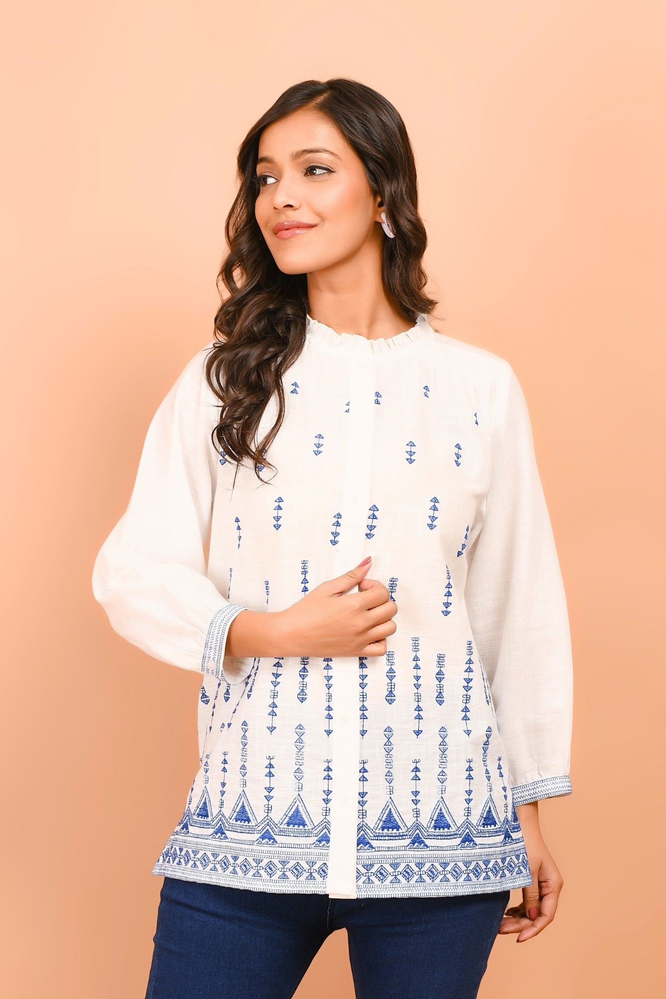 Aqua Rêve Embroirered Short Kurti